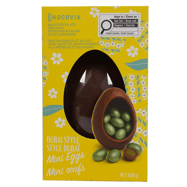 Chocovia Milk Chocolate Egg with Pistachio and Kadaif Mini Eggs