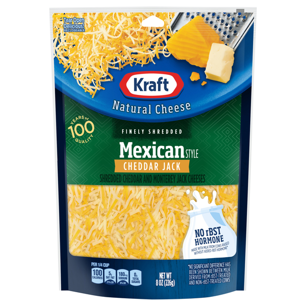 Kraft Mexican Style Cheddar Jack Shredded Cheese