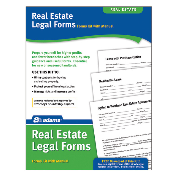 Adams Real Estate Legal Forms Kit - 8-1/2" x 11"