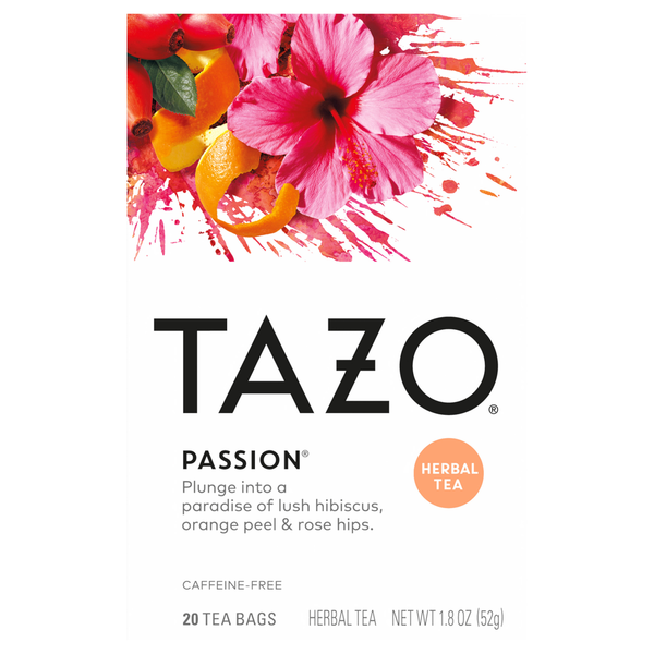 TAZO Tea Passion Herbal Infusion Caffeine Free Tea Bags Same-Day