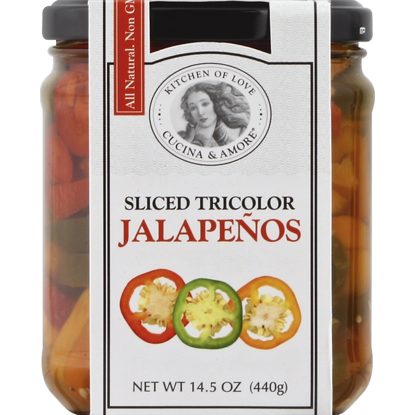 Cucina & Amore Jalapenos, Tricolor, Sliced Same-Day Delivery or