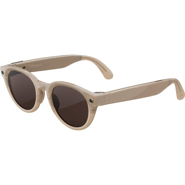 Meta Men's & Women's Nova Smart Frame Glasses with Chocolate Lenses & Camera, Small - Sandstone