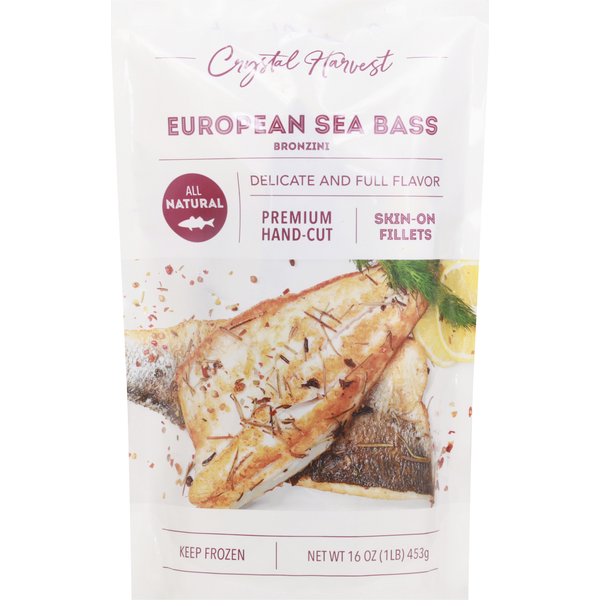 Crystal Harvest Sea Bass, Bronzini, European