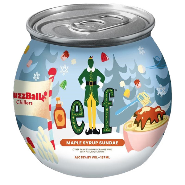 BuzzBallz Elf Maple Syrup Sundae Chillers, 187ml 30 Proof Same-Day