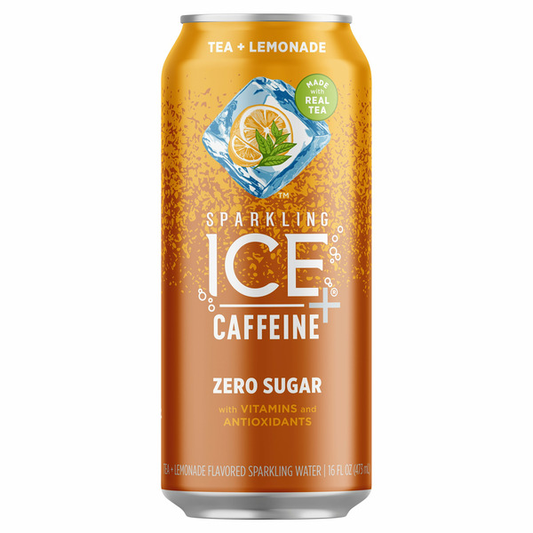 Sparkling Ice +caffeine Zero Sugar Tea + Lemonade Flavored