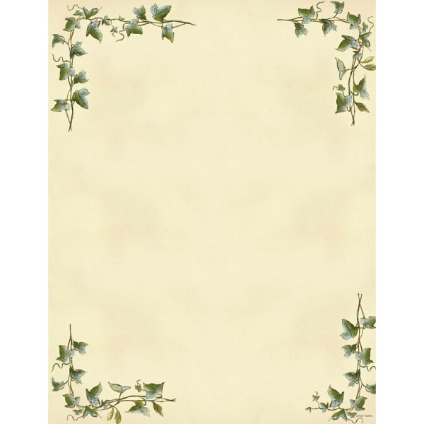 Gartner Studios 60 Pounds Design Paper - Ivy Border -8-1/2" x 11"