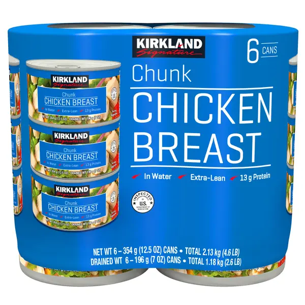Canned Chicken Breast, 6 x 12.5 oz