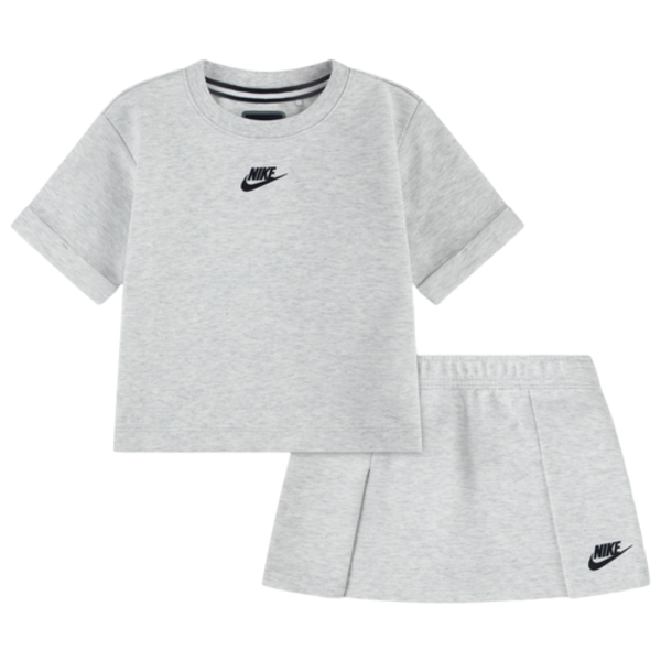 Nike Tech Fleece Skirt Set, Size 4 - Gray/Black
