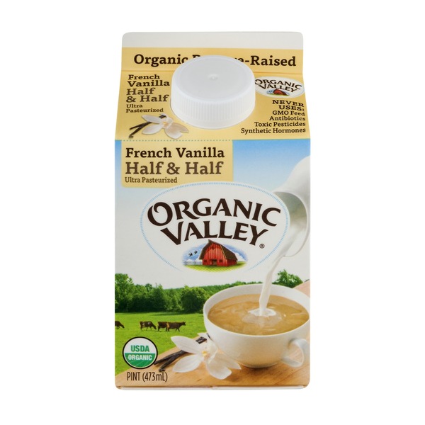 Organic Valley Half & Half French Vanilla (1 pt) from Rainbow Grocery