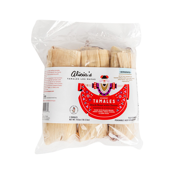 Alicia'S Tamales Gourmet Tamales Black Bean With Cheese Same-Day