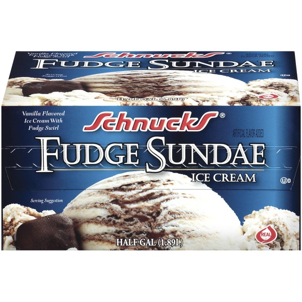 Schnucks Fudge Sundae Ice Cream (0.5 gal) Instacart
