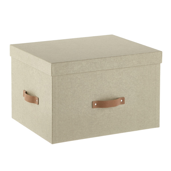Bigso Box Of Sweden Marten Letter & Legal File Box - Linen - 16-5/8" x 13-3/4" x 10-1/2" H