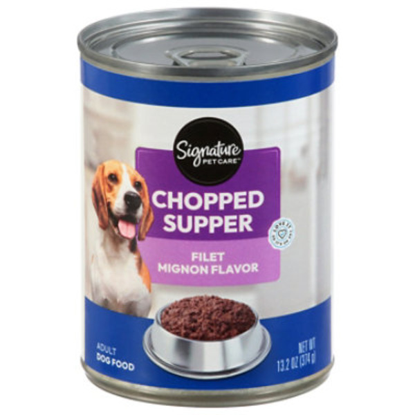 Signature Pet Chopped Supper Adult Filet Mignon Flavor Dog Food