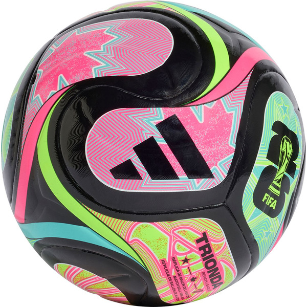 adidas FIFA World Cup 2026 Trionda League Soccer Ball, Size 5 - Black/Aqua/Pink