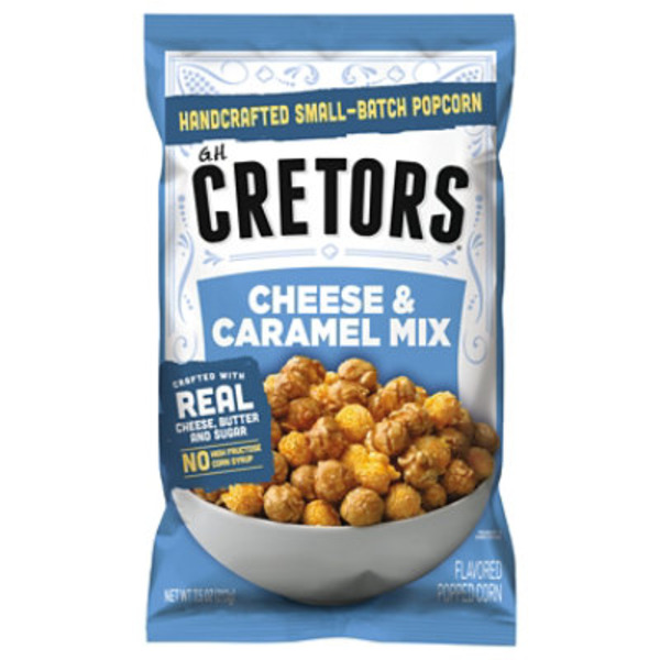 GH Cretors Flavored Popped Corn, Cheese & Caramel Mix