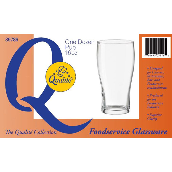 Qualite - Pub Glass - 12/16 oz