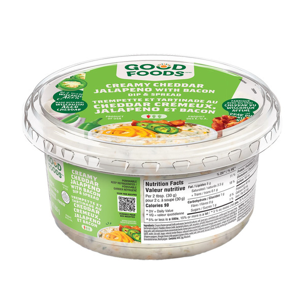 Good Foods Cheddar Jalapeno Bacon Dip 680 g