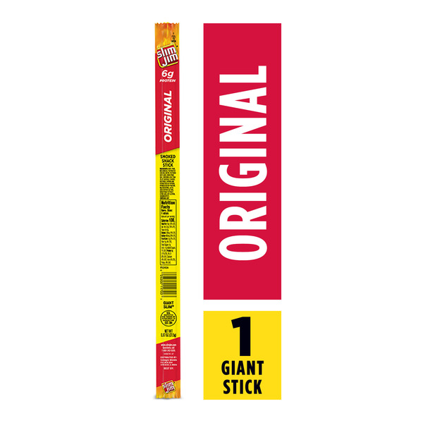 Slim Jim Giant Sized Original Smoked Snack Stick Same-Day Delivery