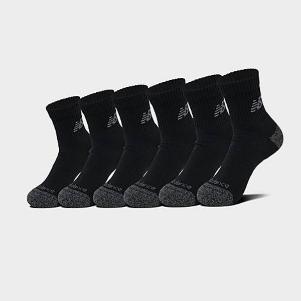 New Balance Active Quarter Socks, M - Core Black