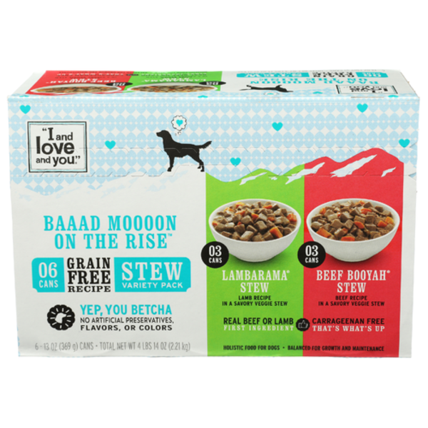 I And Love And You Baaad Moooon On The Rise Wet Dog Food Variety Pack