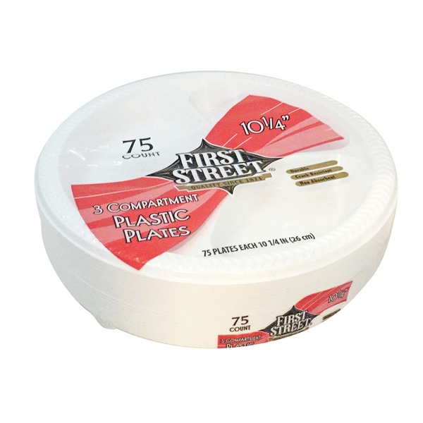 First Street 3 Compartment Plastic Plates (75 ct) from Smart & Final ... First Street 3 Compartment Plastic Plates (75 ct) from Smart & Final ...