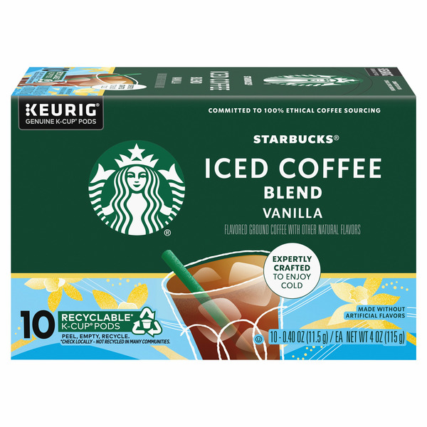 Starbucks Iced Coffee Blend Vanilla K-cup Pods Same-Day Delivery or Pickup  | Lucky Supermarkets