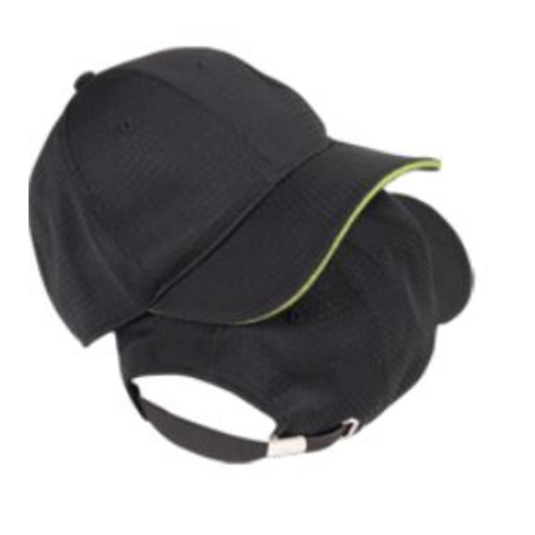 Chef Works - Cool Vent Baseball Cap, Black with gray trim