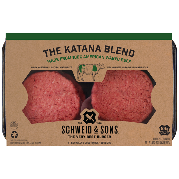 Schweid & Sons The Katana Blend, Beef Burgers Same-Day Delivery or