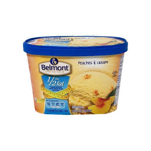 Belmont Peaches N Cream Low Fat Ice Cream (48 fl oz) Instacart
