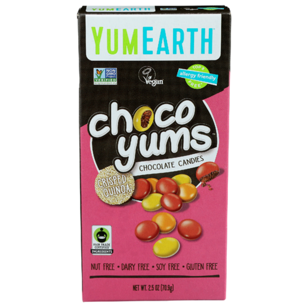 Yum Earth Crisped Quinoa Choco Yums Chocolate Candies Same-Day Yum Earth Crisped Quinoa Choco Yums Chocolate Candies Same-Day