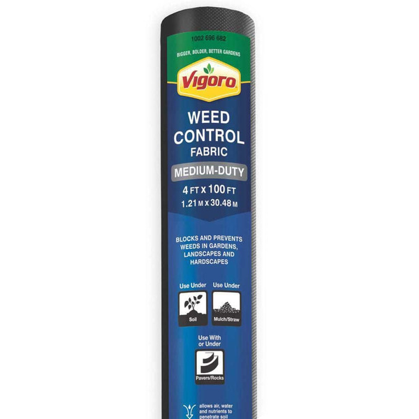 Vigoro 4 Ft. X 100 Ft. Medium Duty Weed Barrier Landscape Fabric