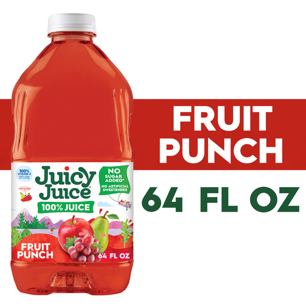 Juicy Juice 100% Juice, Fruit Punch, 64 FL OZ Bottle Same-Day