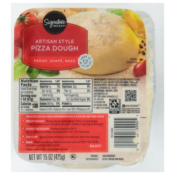 Signature SELECT Pizza Dough, Artisan Style