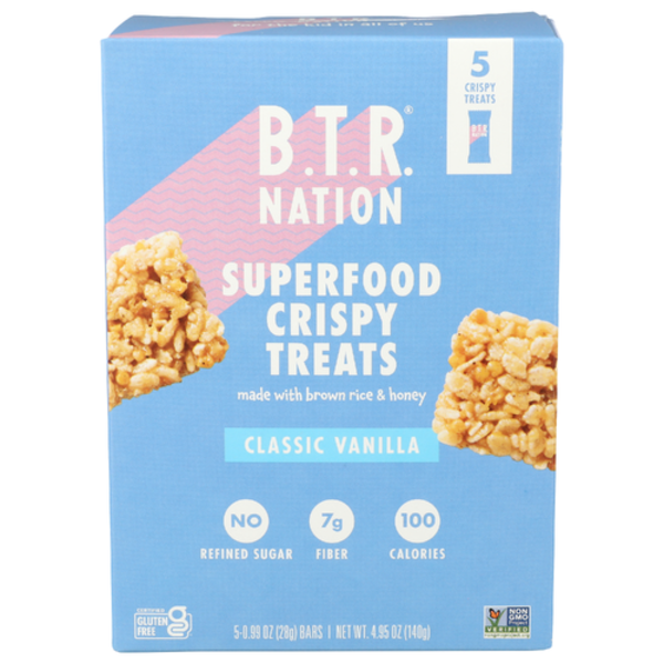 B.T.R. Nation Classic Vanilla Superfood Crispy Treats 5 Pack