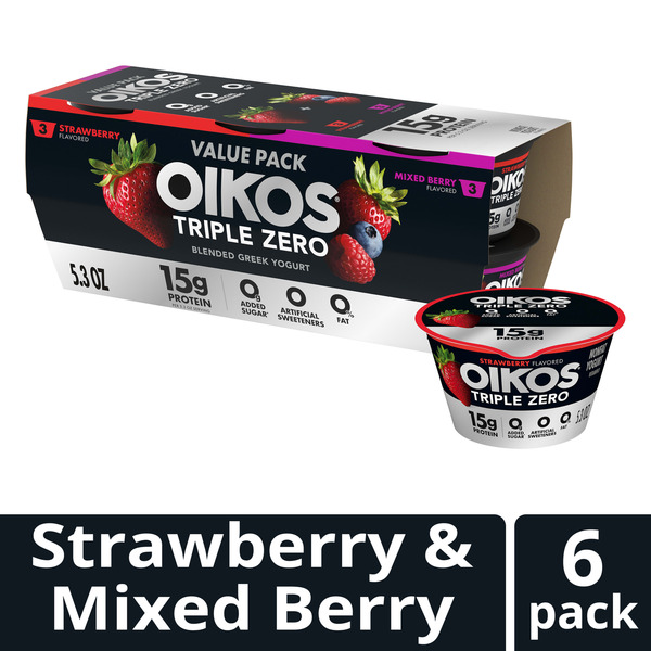 Oikos Triple Zero Variety Pack Greek Yogurt Same-Day Delivery or