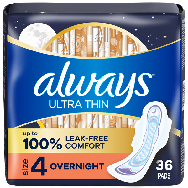 Always Ultra Thin Pads, Size 4 Same-Day Delivery or Pickup | Lucky