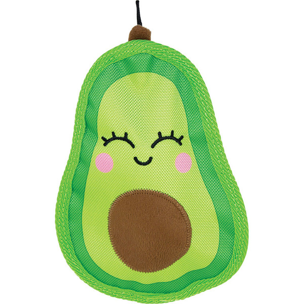 Play On Avocado With Crinkle Squeaker Dog Toy