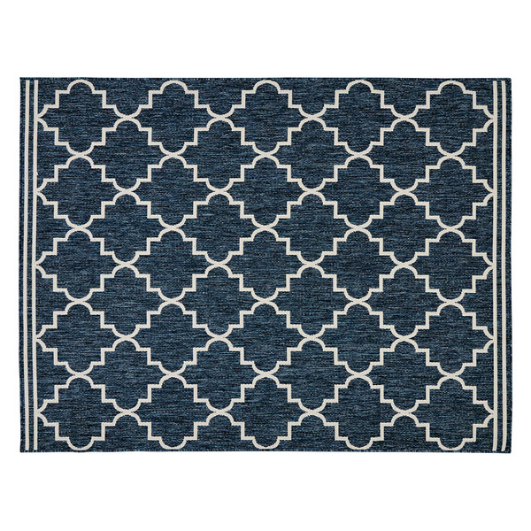 KIRKTON HOUSE 5x7 Boho Indoor/Outdoor Rug - Navy Medallions Same-Day ...