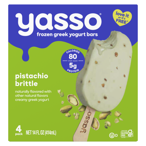 Yasso Pistachio Brittle Frozen Greek Yogurt Bars