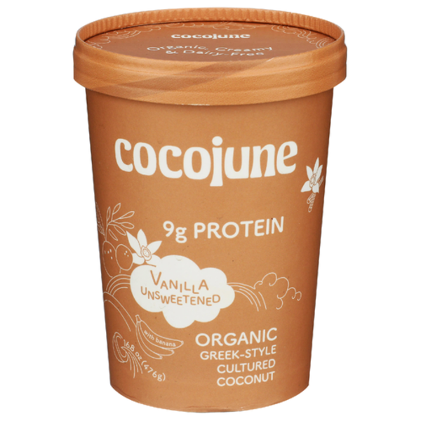 Cocojune Organic Vanilla Unsweetened Greek-Style Cultured Coconut Yogurt With Banana