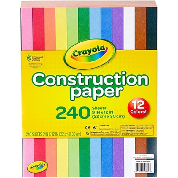 Crayola Construction Paper, 9 Inch x 12 Inch