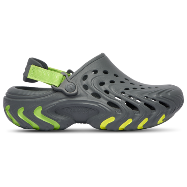 Crocs Boys' Echo II Clogs, Size 4.0 - Black/Green Burst