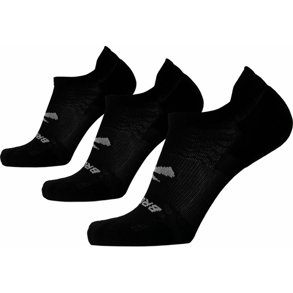 Brooks Men's Run-In No Show Socks, Large - Black