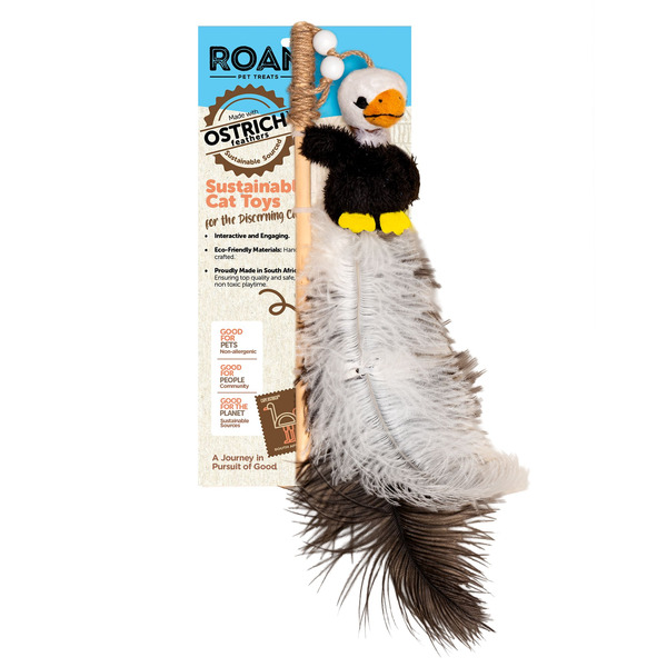 ROAM Ossy Ostrich Feather Teaser Cat Toy