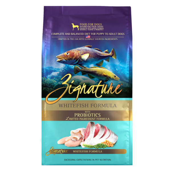 Zignature Whitefish Formula, Limited Ingredient Dog Food, with Probiotics
