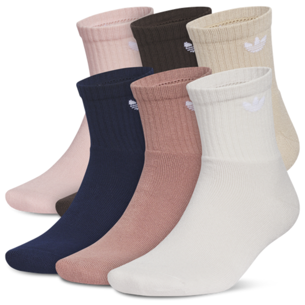 adidas Women's Originals Trefoil Quarter Socks, L - Neutral Colors