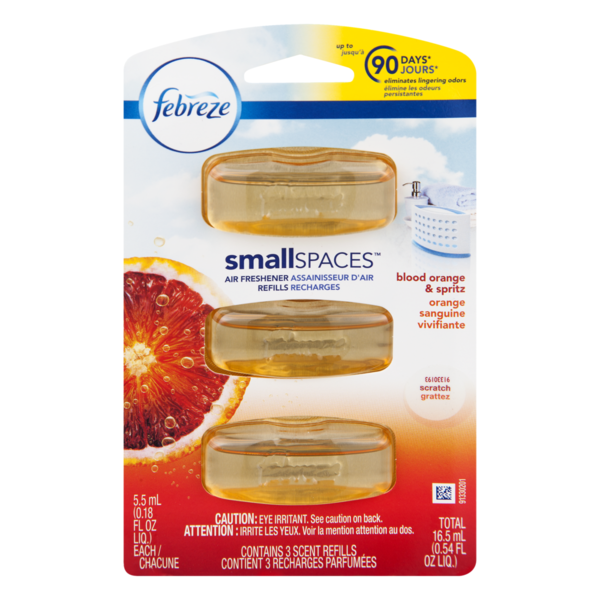 Febreze smallSPACES Air Freshener Refills Blood Orange & Spritz (0.54