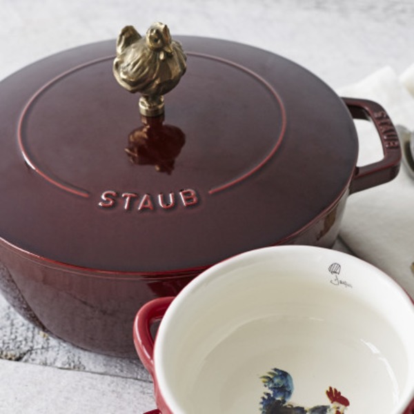 Staub Jacques Pepin Collection Decorative Chicken Knob for Staub