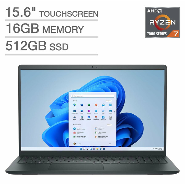 Dell Inspiron 15.6" Touchscreen Laptop - AMD Ryzen 7 7730U -  FHD (1920 x 1080) - 60Hz - Windows 11