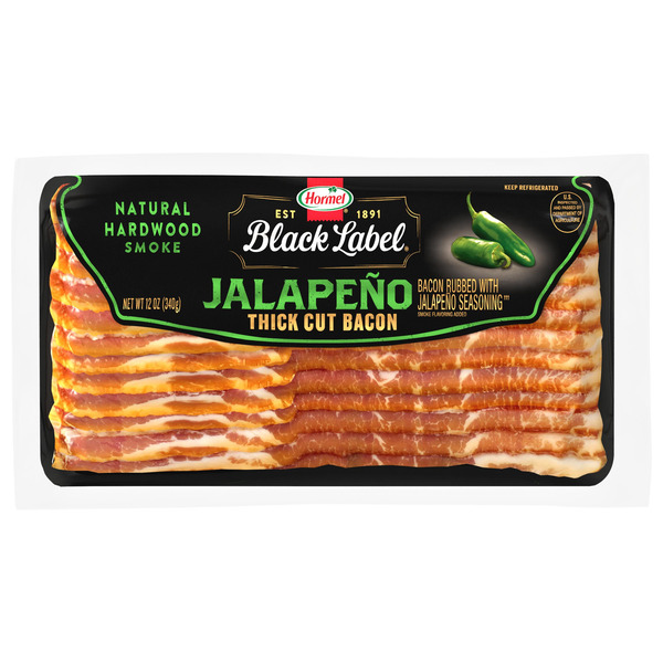 Hormel Black Label Bacon, Thick Cut with Jalapeno Seasoning Bacon